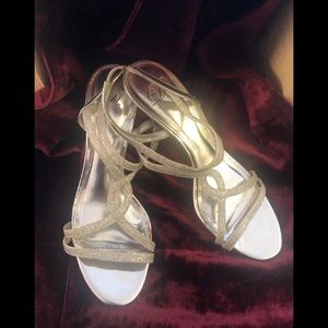 My Delicious shoes...silver glitter 3” heels